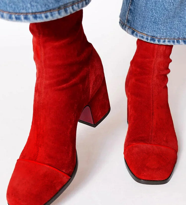 Victoria | Botine Cu Toc Pătrat