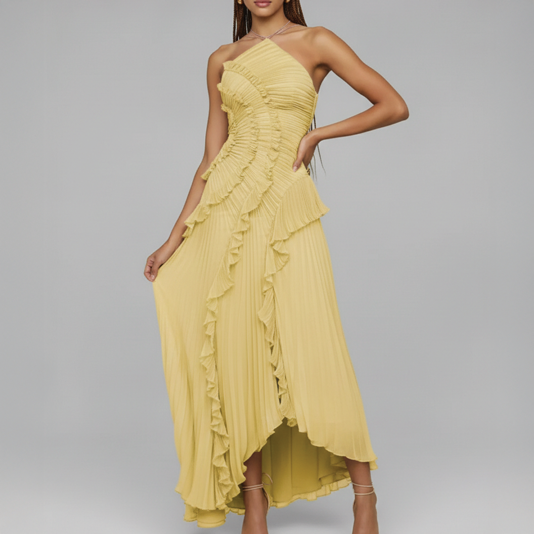 Kamilla – rochie plisată asimetrică