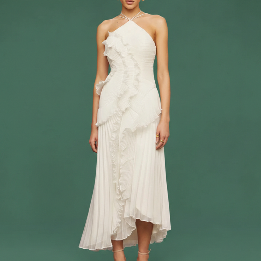 Kamilla – rochie plisată asimetrică