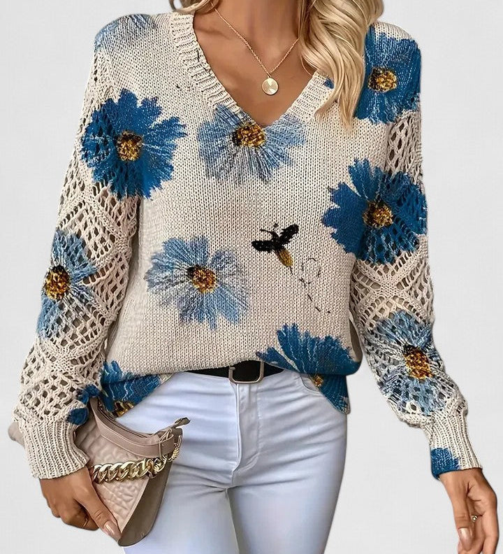 Nia | Pulover Floral Elegant