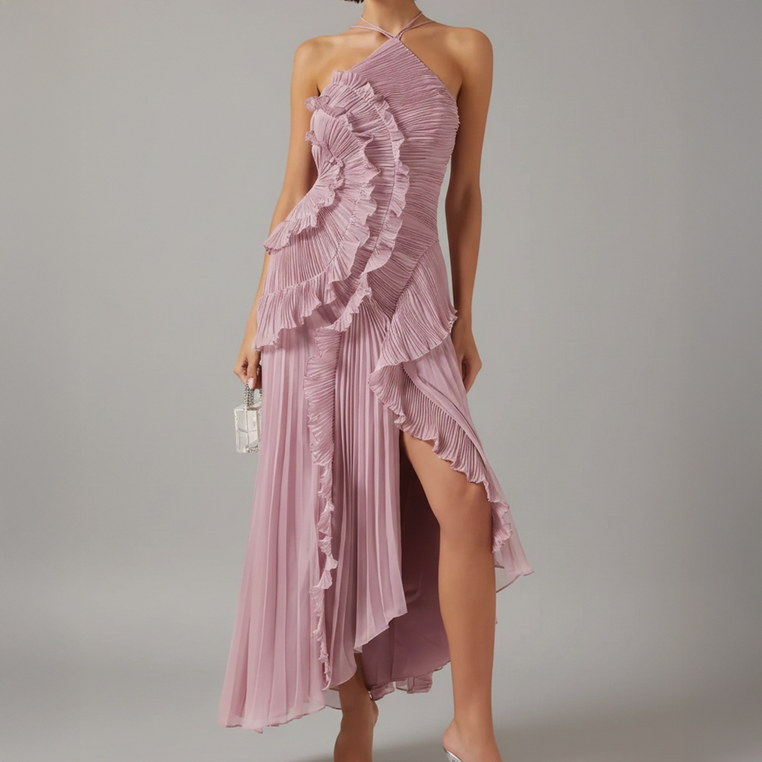 Kamilla – rochie plisată asimetrică