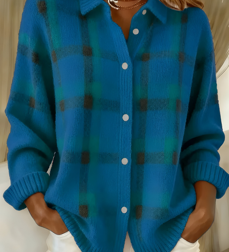 Anna™ | Cardigan cu Model În Carouri din Tricot Moale