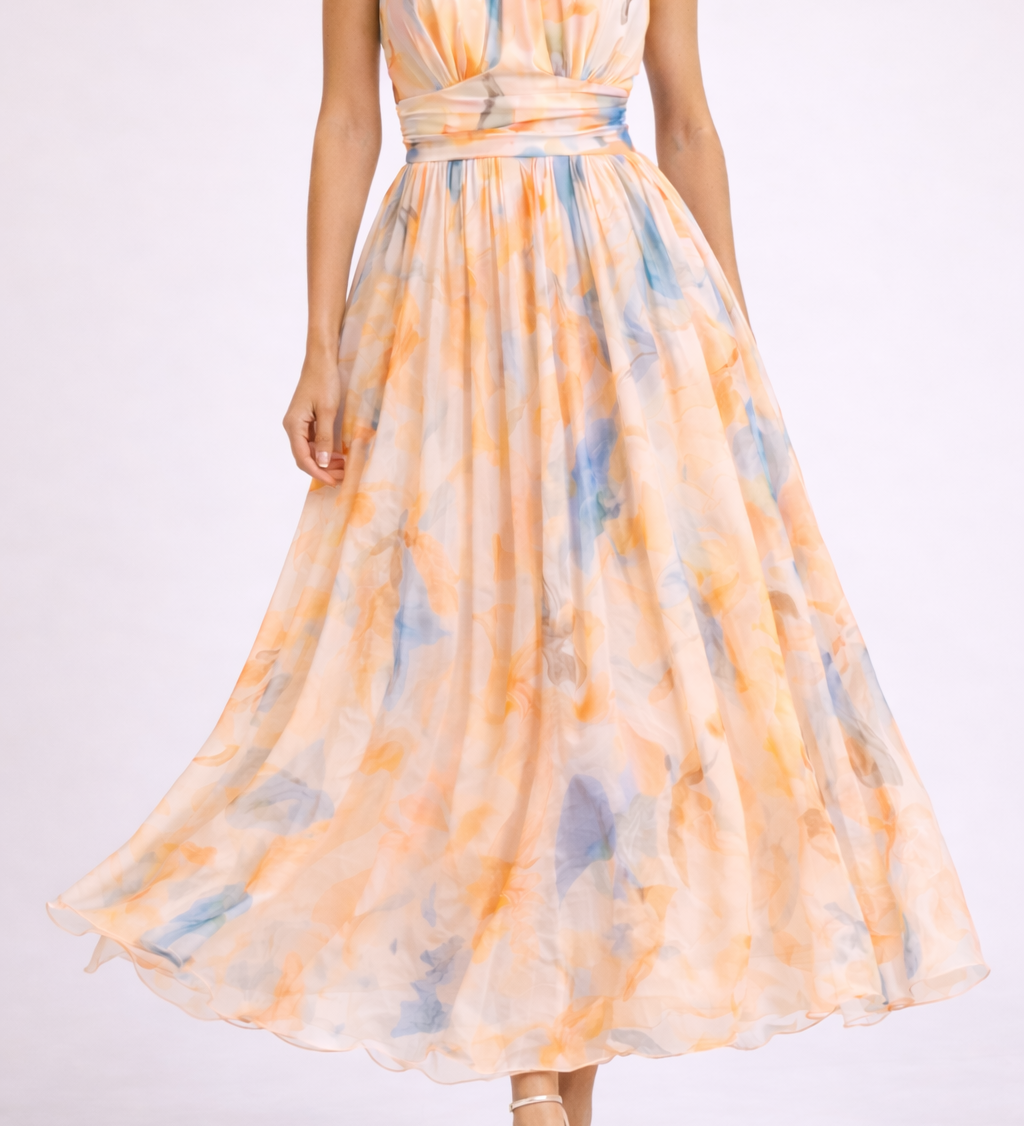 Ioana | Rochie Halter Acuarelă