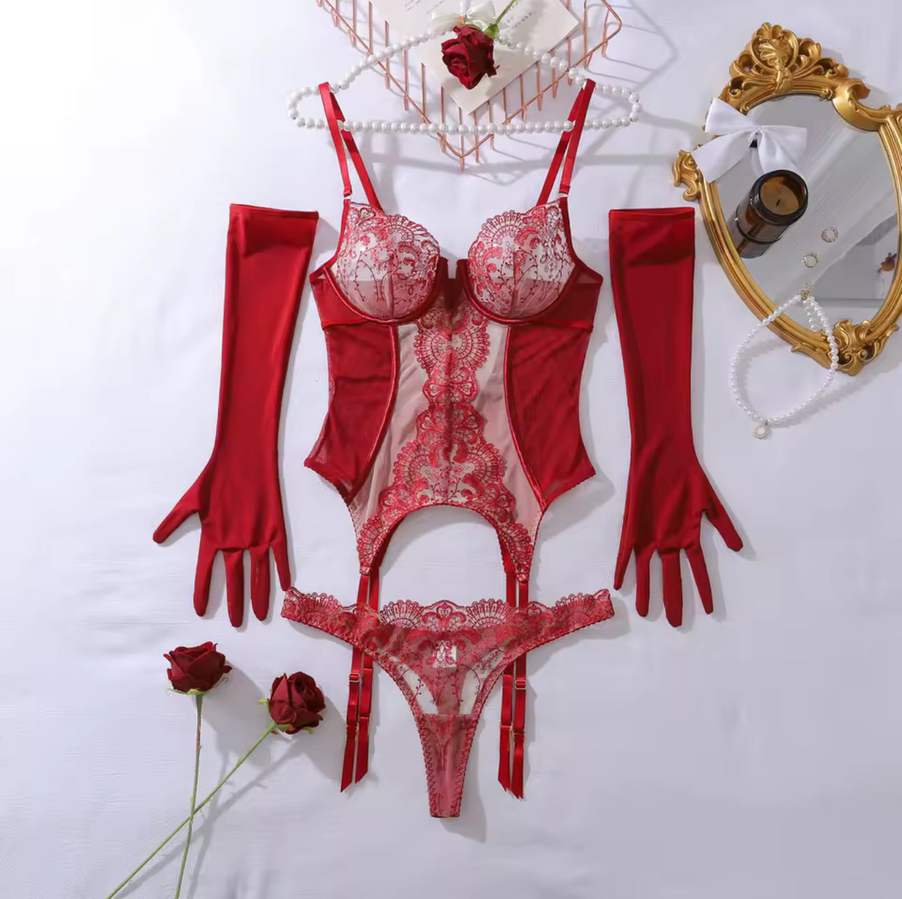 Mila™ | Set de Lenjerie din Dantelă de Lux