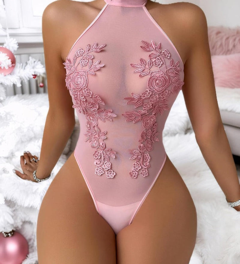 Lara™ | Body din tulle brodat
