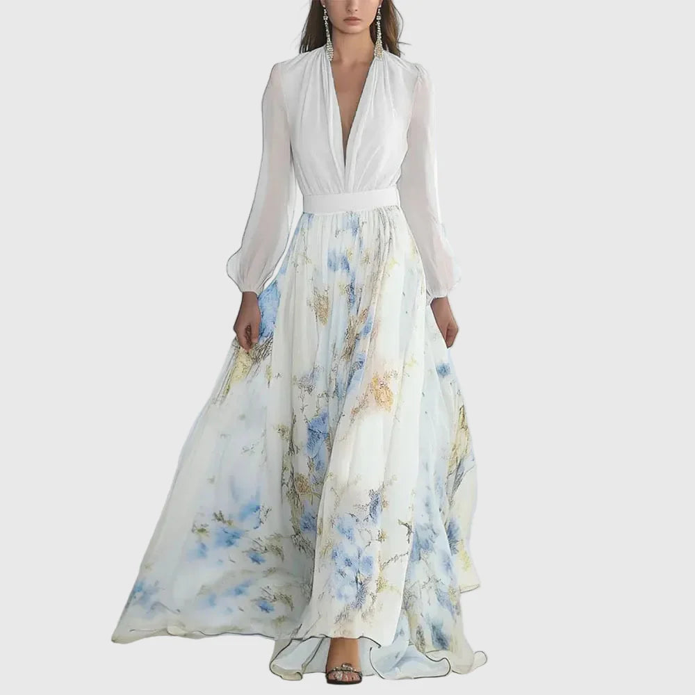 Panka – rochie maxi cu model floral