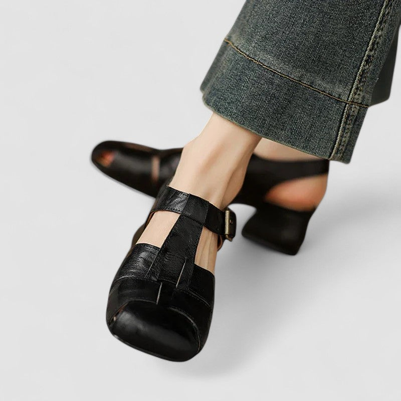 AMELIA | Pantofi ortopedici Mary Jane din piele naturală