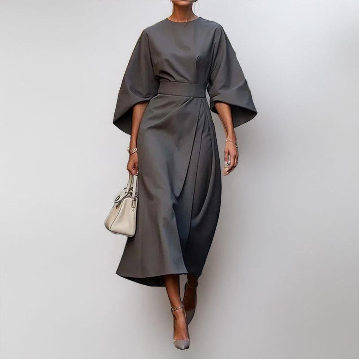 Katarzyna | Rochie maxi cu mânecă kimono