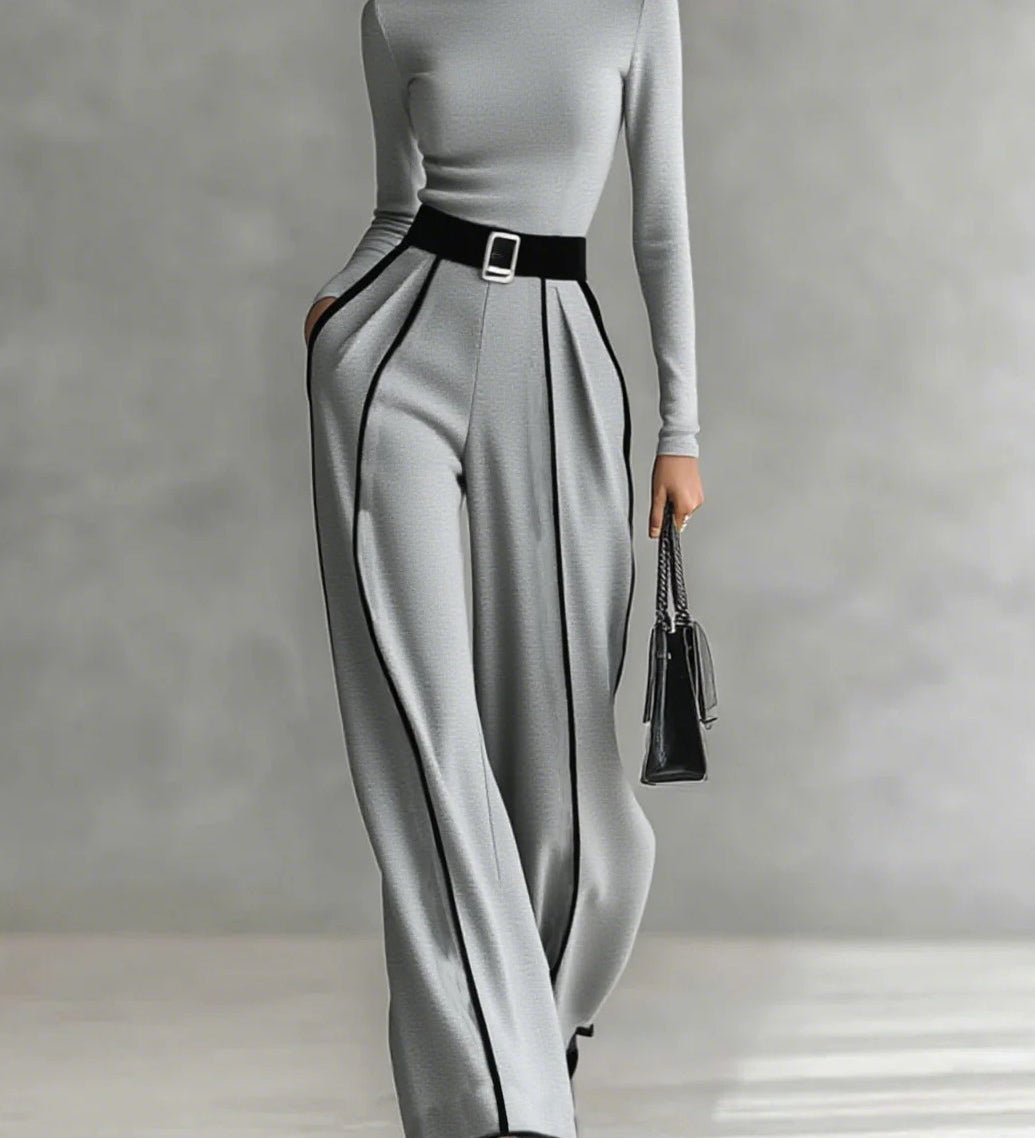 Vera™ - Set elegant cu detalii contrastante