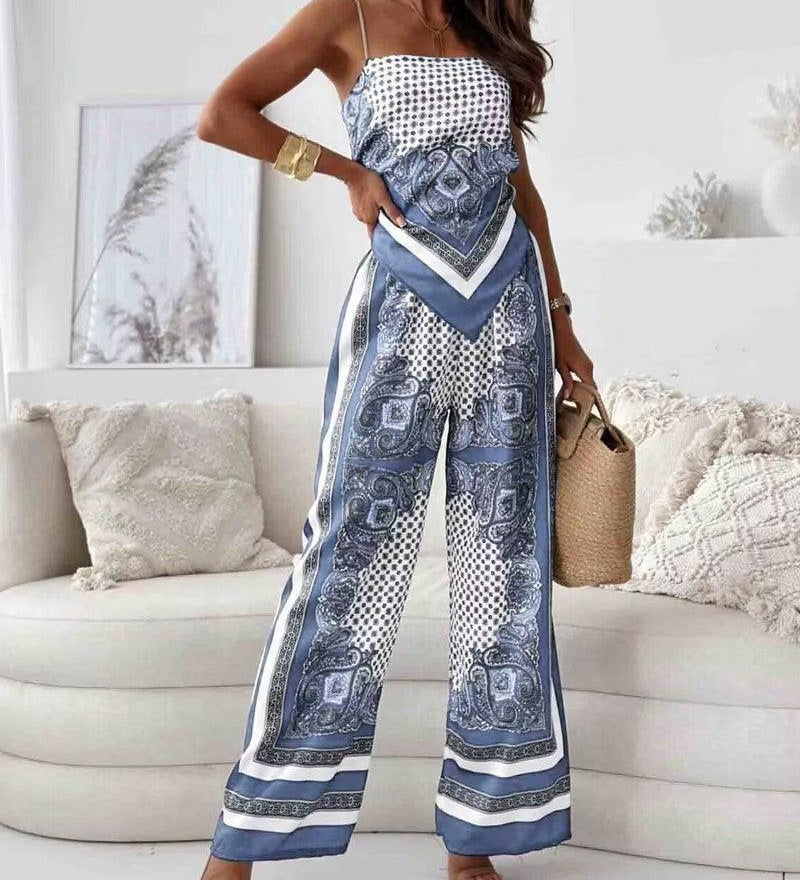Helen | Set Elegant cu Talie Înaltă și Pantaloni pentru Vară