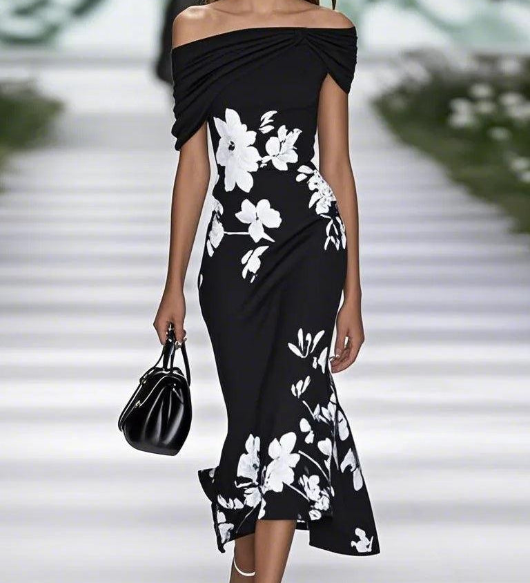Dominika | Rochie elegantă cu imprimeu floral