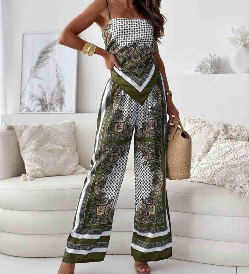 Helen | Set Elegant cu Talie Înaltă și Pantaloni pentru Vară