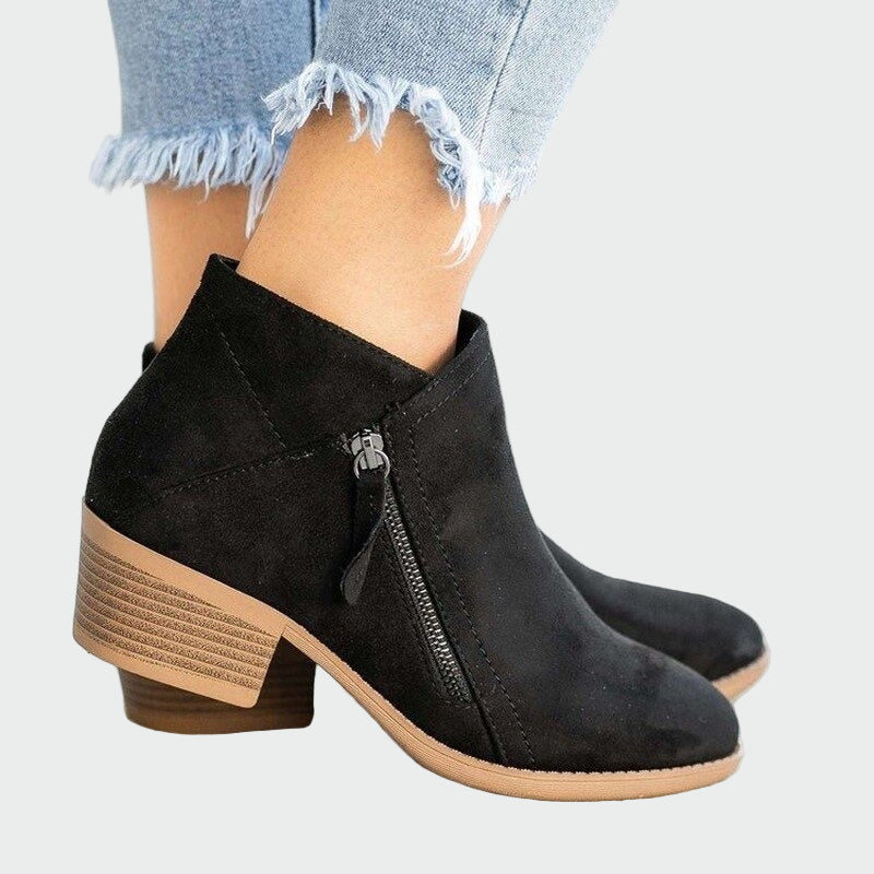 Rujica - Botine ortopedice din piele premium cu toc pentru iarnă