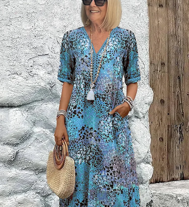 Zorka – rochie midi vibrantă cu acoperire elegantă a abdomenului