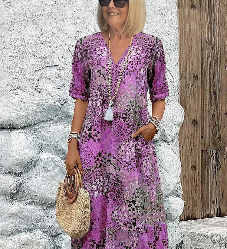 Zorka – rochie midi vibrantă cu acoperire elegantă a abdomenului