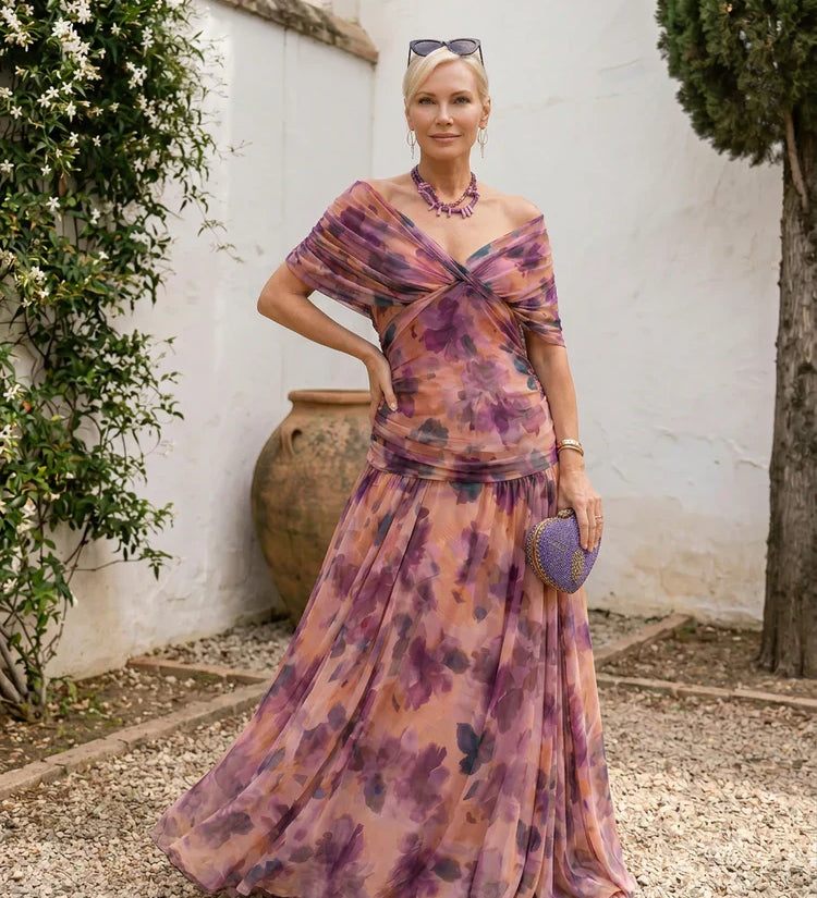 maria – rochie midi elegantă cu decolteu în V