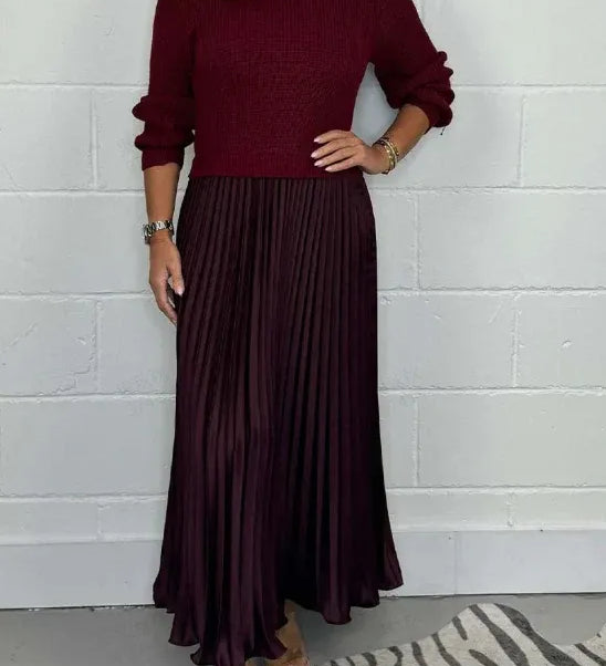 Maeve | Rochie Maxi Plisată