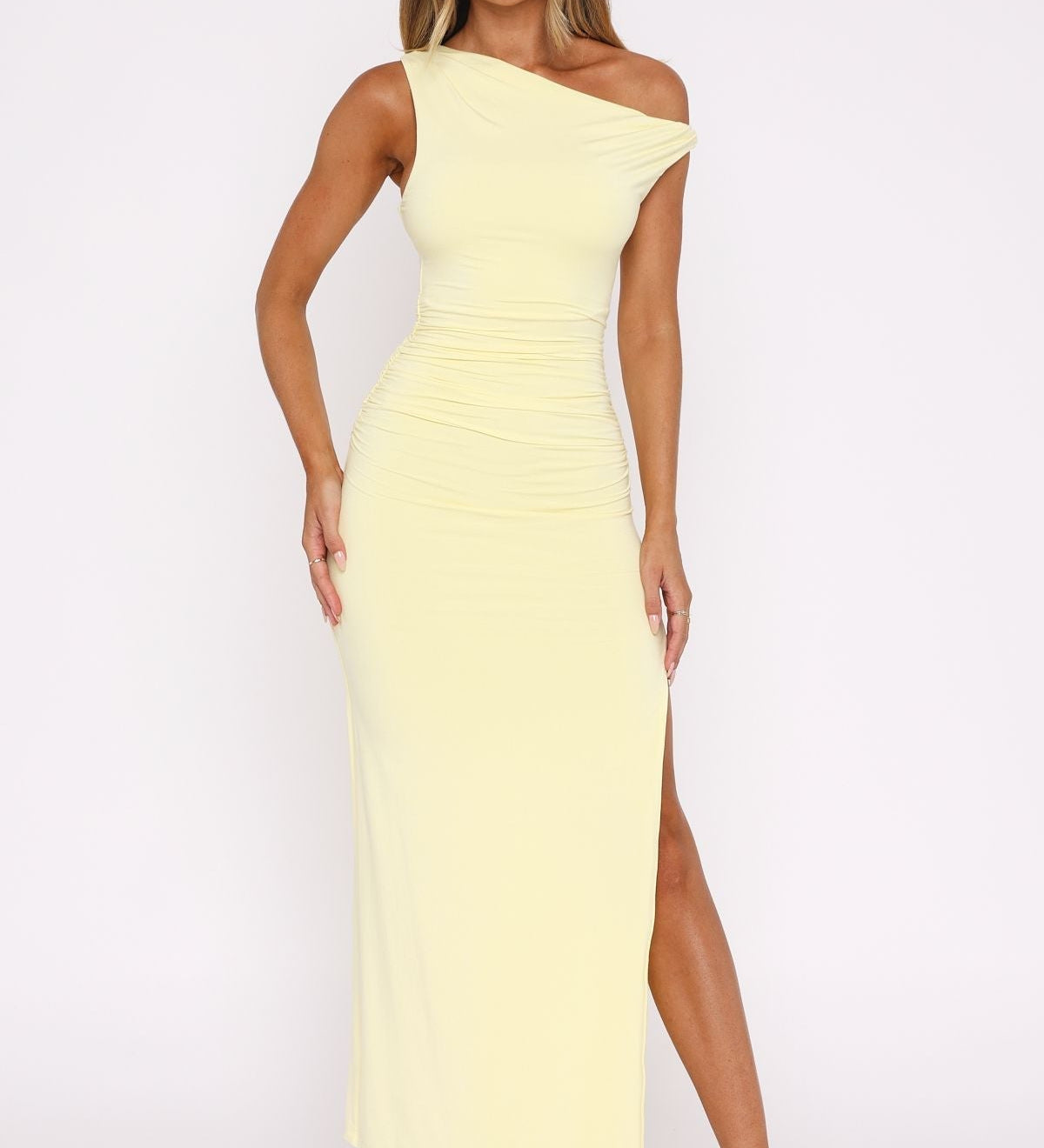 Jade – Rochie de Damă Maxi Elegantă cu Fante Asimetrice